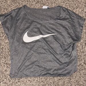Nike Gray Sheer Top